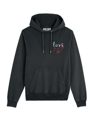 Hoodie Vintage Brodé "Love"