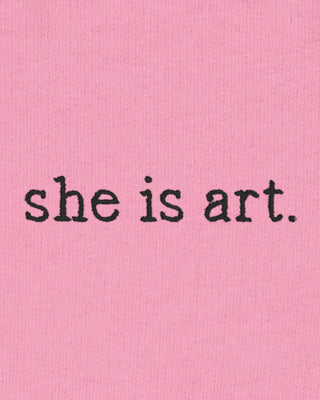 Hoodie Vintage Brodé "She is Art"