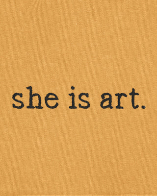 Hoodie Vintage Brodé "She is Art"