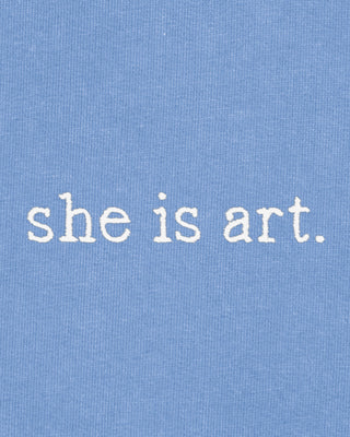 Hoodie Vintage Brodé "She is Art"