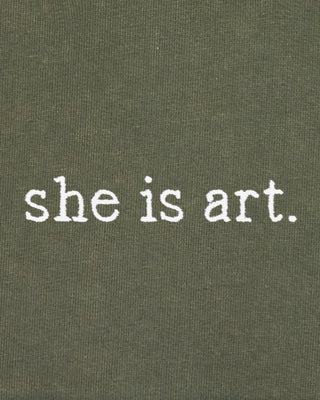 Hoodie Vintage Brodé "She is Art"