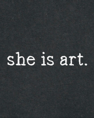 Hoodie Vintage Brodé "She is Art"