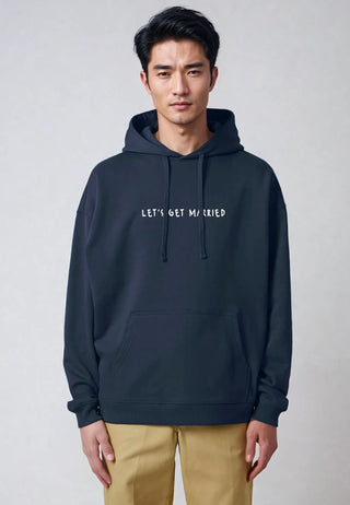 Hoodie Oversize Brodé "Let's Get Married"