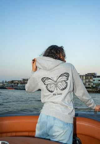 Hoodie à Zip Brodé "Fly Away"