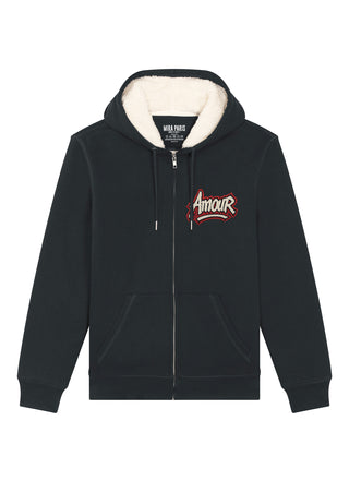 Hoodie Sherpa Brodé "Amour"