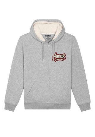 Hoodie Sherpa Brodé "Amour"