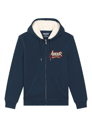 Hoodie Sherpa Brodé "Amour"