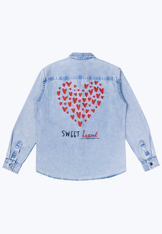 Veste en Jean Brodée "Sweetheart"