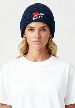 Beanie Classic Brodé "Coeur Pins"
