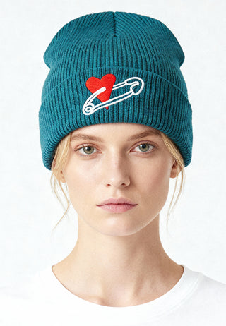 Beanie Classic Brodé "Coeur Pins"