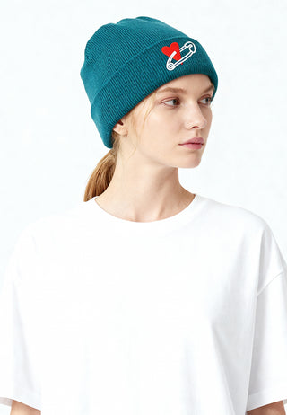 Beanie Classic Brodé "Coeur Pins"