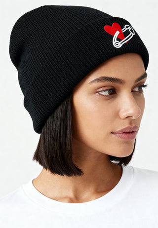 Beanie Classic Brodé "Coeur Pins"