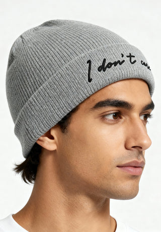 Beanie Classic Brodé "I Don't Care"