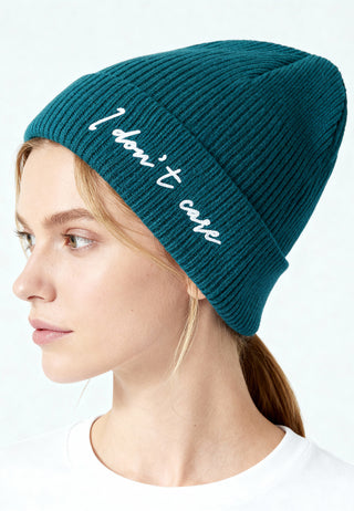 Beanie Classic Brodé "I Don't Care"