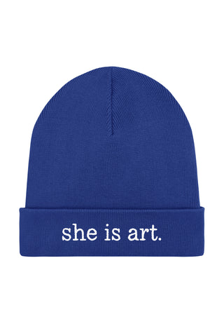 Beanie Classic Brodé "She is Art"