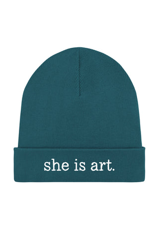 Beanie Classic Brodé "She is Art"