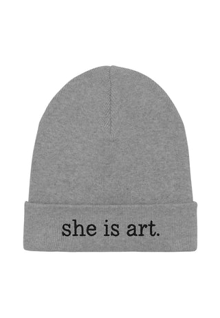 Beanie Classic Brodé "She is Art"