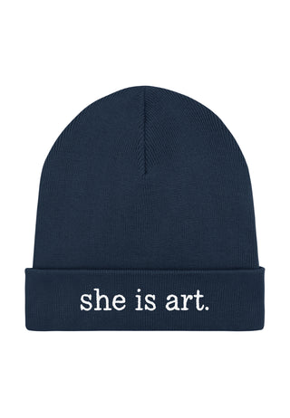 Beanie Classic Brodé "She is Art"