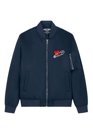 Veste Bomber Brodée "Coeur Pins"