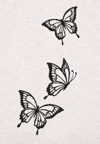 Hoodie Raglan Brodé "Butterflies"