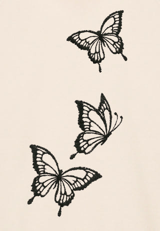 Hoodie Raglan Brodé "Butterflies"