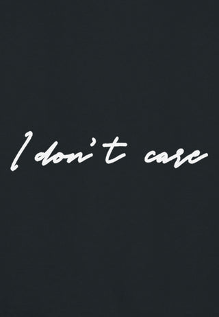 Hoodie Raglan Brodé "I Don't Care"