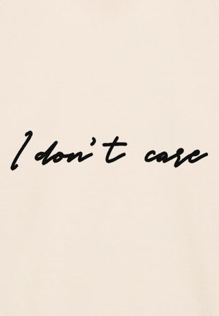 Hoodie Raglan Brodé "I Don't Care"