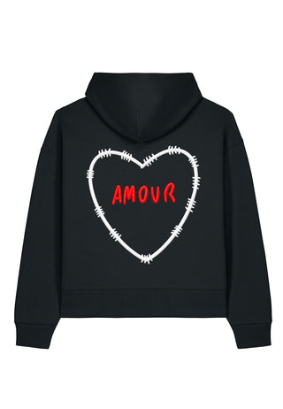 Hoodie Boxy Brodé "Amour"