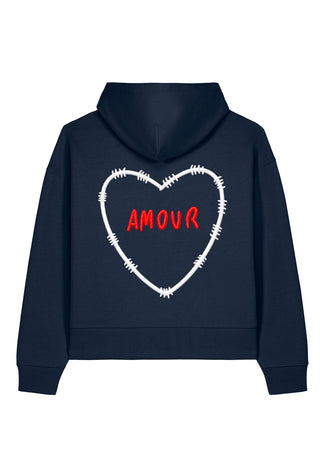 Hoodie Boxy Brodé "Amour"