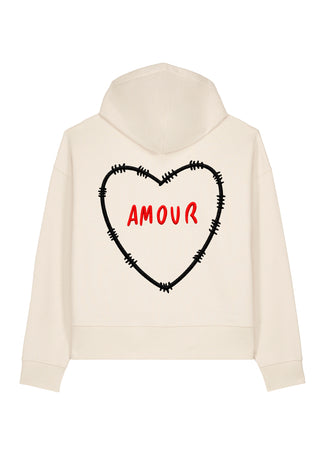 Hoodie Boxy Brodé "Amour"