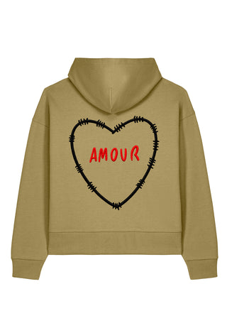 Hoodie Boxy Brodé "Amour"