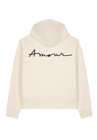 Hoodie Boxy Brodé "Amour"