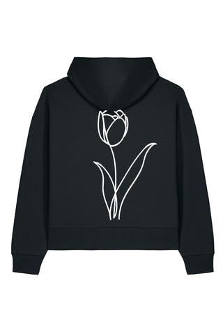 Hoodie Boxy Brodé "Fleur"