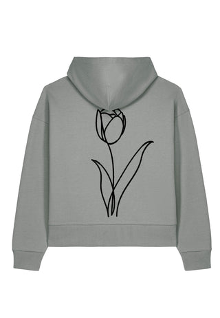 Hoodie Boxy Brodé "Fleur"