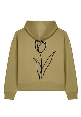 Hoodie Boxy Brodé "Fleur"