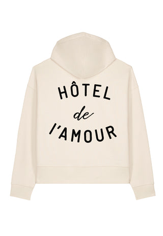 Hoodie Boxy Brodé "Hôtel de l’Amour"