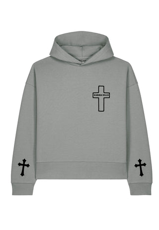 Hoodie Boxy Brodé "Karma Kills"