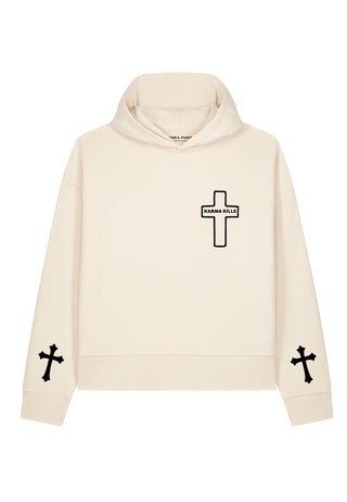 Hoodie Boxy Brodé "Karma Kills"