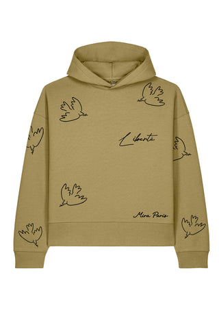 Hoodie Boxy Brodé "Liberté"