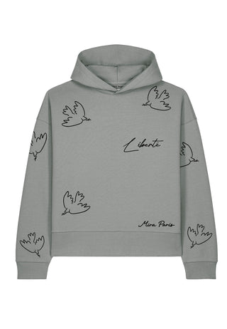 Hoodie Boxy Brodé "Liberté"