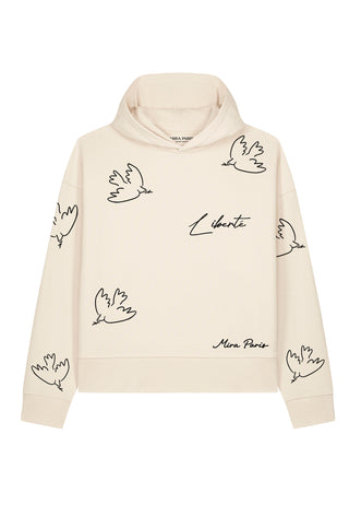 Hoodie Boxy Brodé "Liberté"