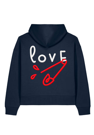 Hoodie Boxy Brodé "Love"