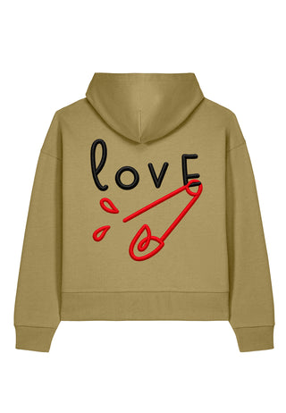 Hoodie Boxy Brodé "Love"