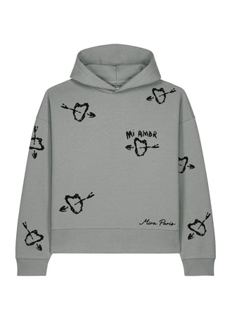 Hoodie Boxy Brodé "Mi Amor"