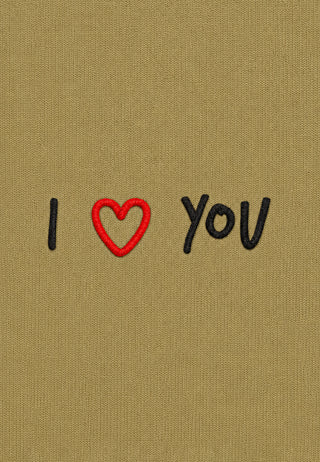 Hoodie Boxy Brodé "I Love You"