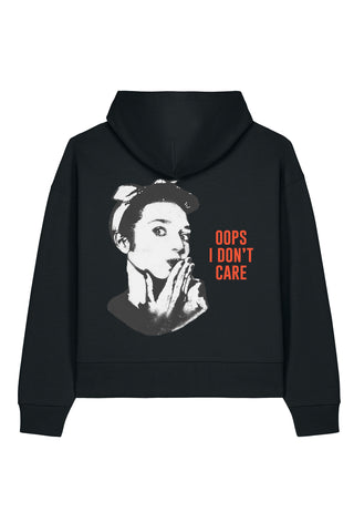 Hoodie Boxy "Oops I Don't Care"