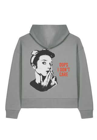 Hoodie Boxy "Oops I Don't Care"