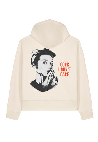 Hoodie Boxy "Oops I Don't Care"