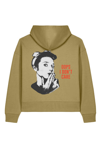 Hoodie Boxy "Oops I Don't Care"