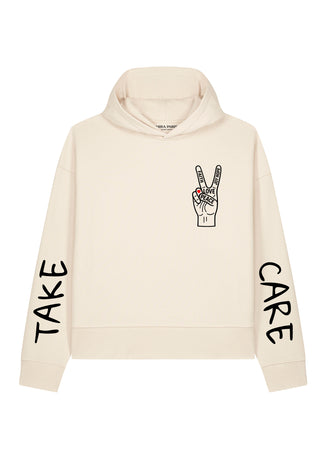Hoodie Boxy Brodé "Take Care"